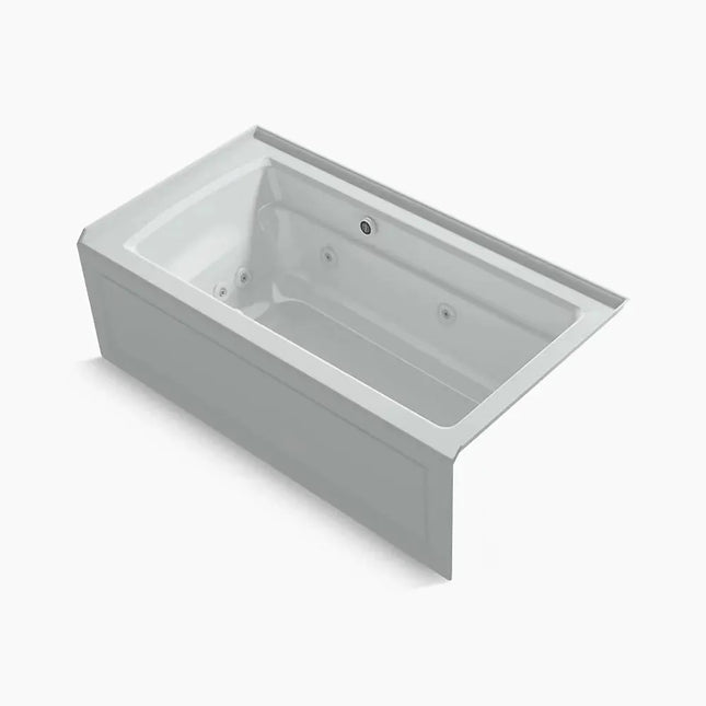 Kohler Archer 60" x 32" alcove Heated BubbleMassage air bath and whirlpool, right drain K-1122-XGHRA-95 - Plumbing Market