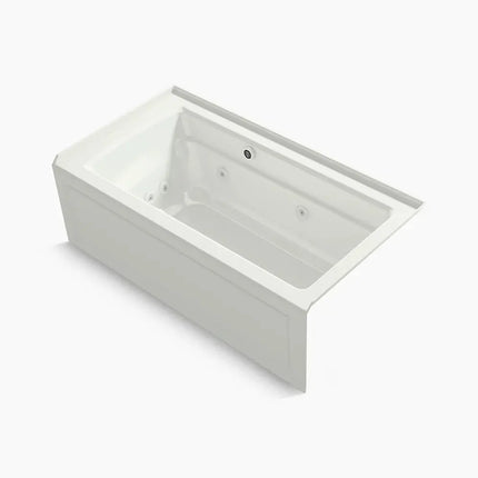 Kohler Archer 60" x 32" alcove Heated BubbleMassage air bath and whirlpool, right drain K-1122-XGHRA-NY - Plumbing Market