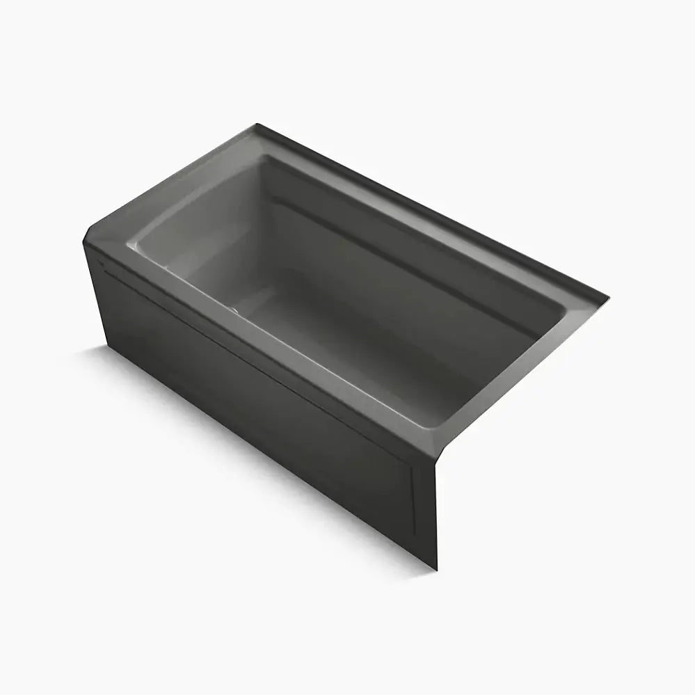 Kohler Archer 60" x 32" alcove Heated BubbleMassage air bath with Bask heated surface, right drain K-1122-GHRAW-58 - Plumbing Market