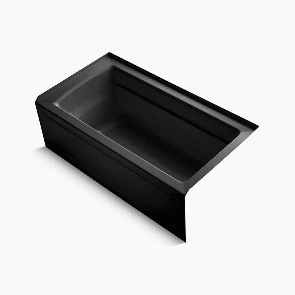 Kohler Archer 60" x 32" alcove Heated BubbleMassage air bath with Bask heated surface, right drain K-1122-GHRAW-7 - Plumbing Market