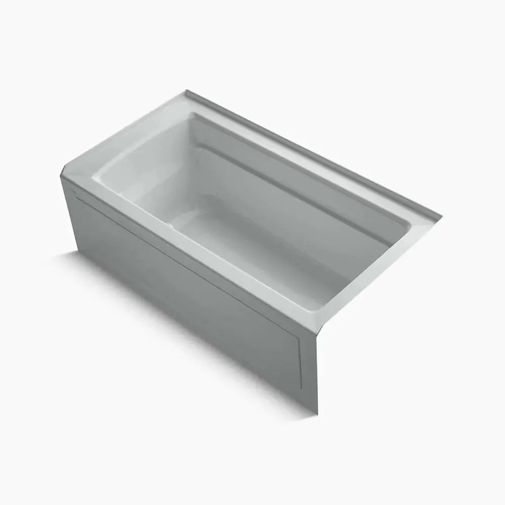 Kohler Archer 60" x 32" alcove Heated BubbleMassage air bath with Bask heated surface, right drain K-1122-GHRAW-95 - Plumbing Market
