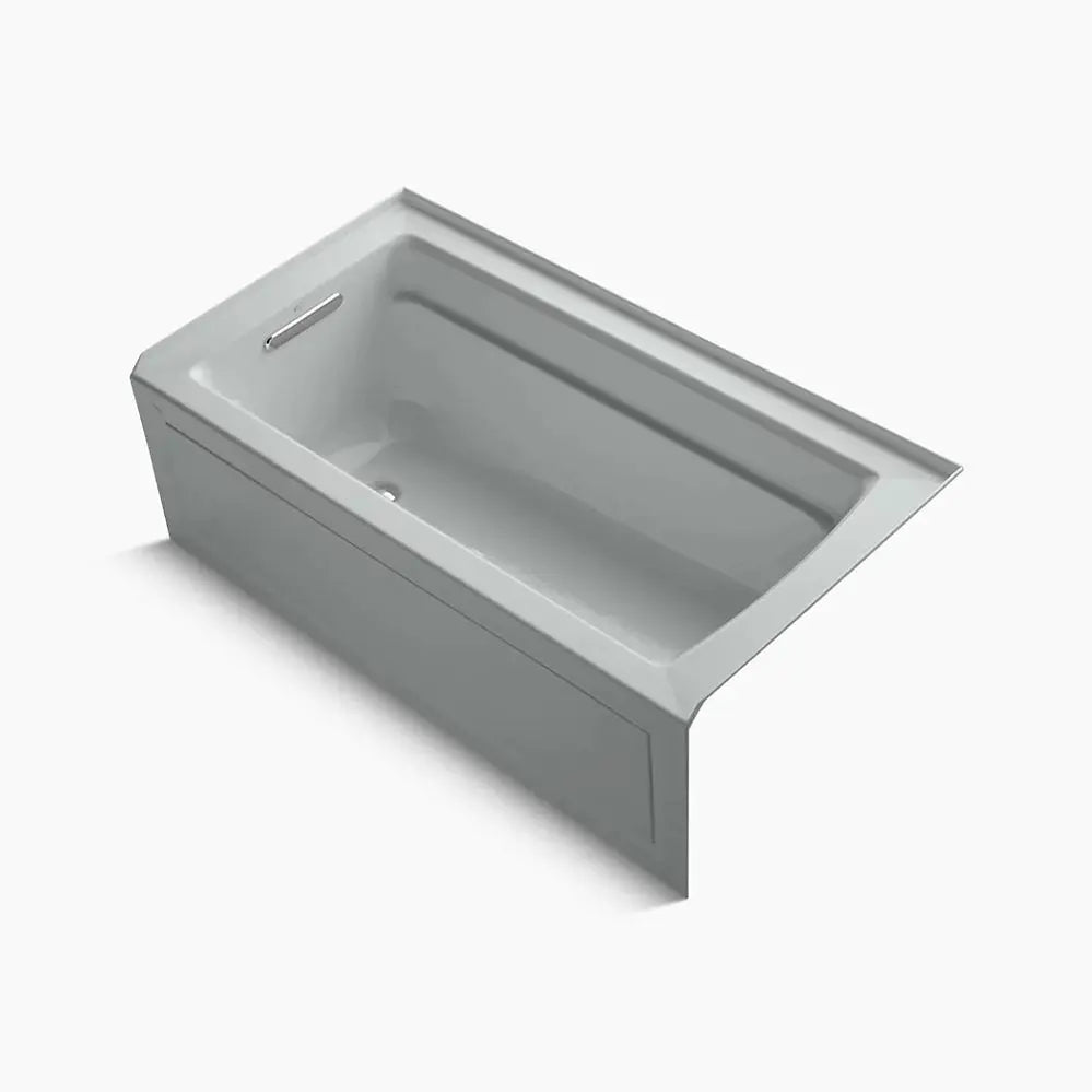 Kohler Archer 60" x 32" alcove Heated BubbleMassage air bath, left drain K-1122-GHLA-95 - Plumbing Market