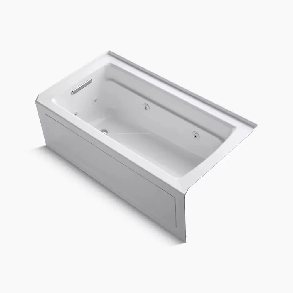 Kohler Archer 60" x 32" alcove heated whirlpool bath, left drain K-1122-HL-0 - Plumbing Market