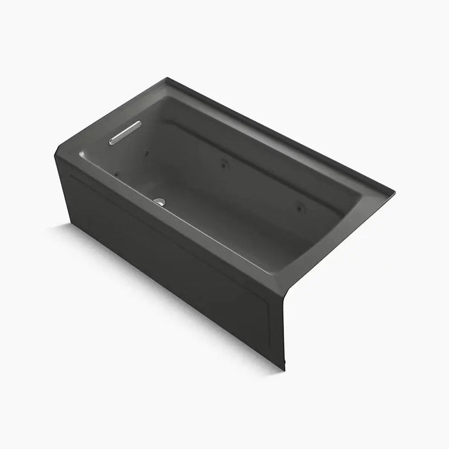 Kohler Archer 60" x 32" alcove heated whirlpool bath, left drain K-1122-HL-58 - Plumbing Market