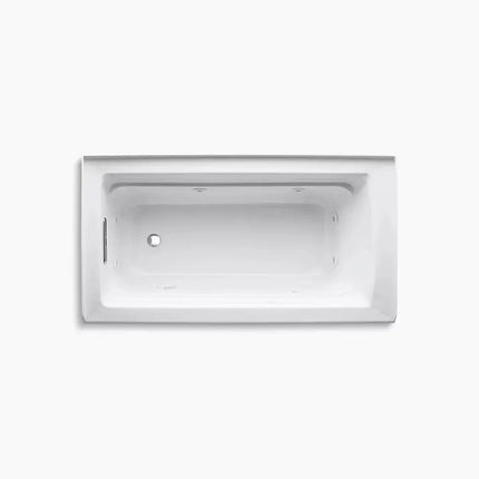 Kohler Archer 60" x 32" alcove heated whirlpool bath, left drain K-1122-HL-58 - Plumbing Market