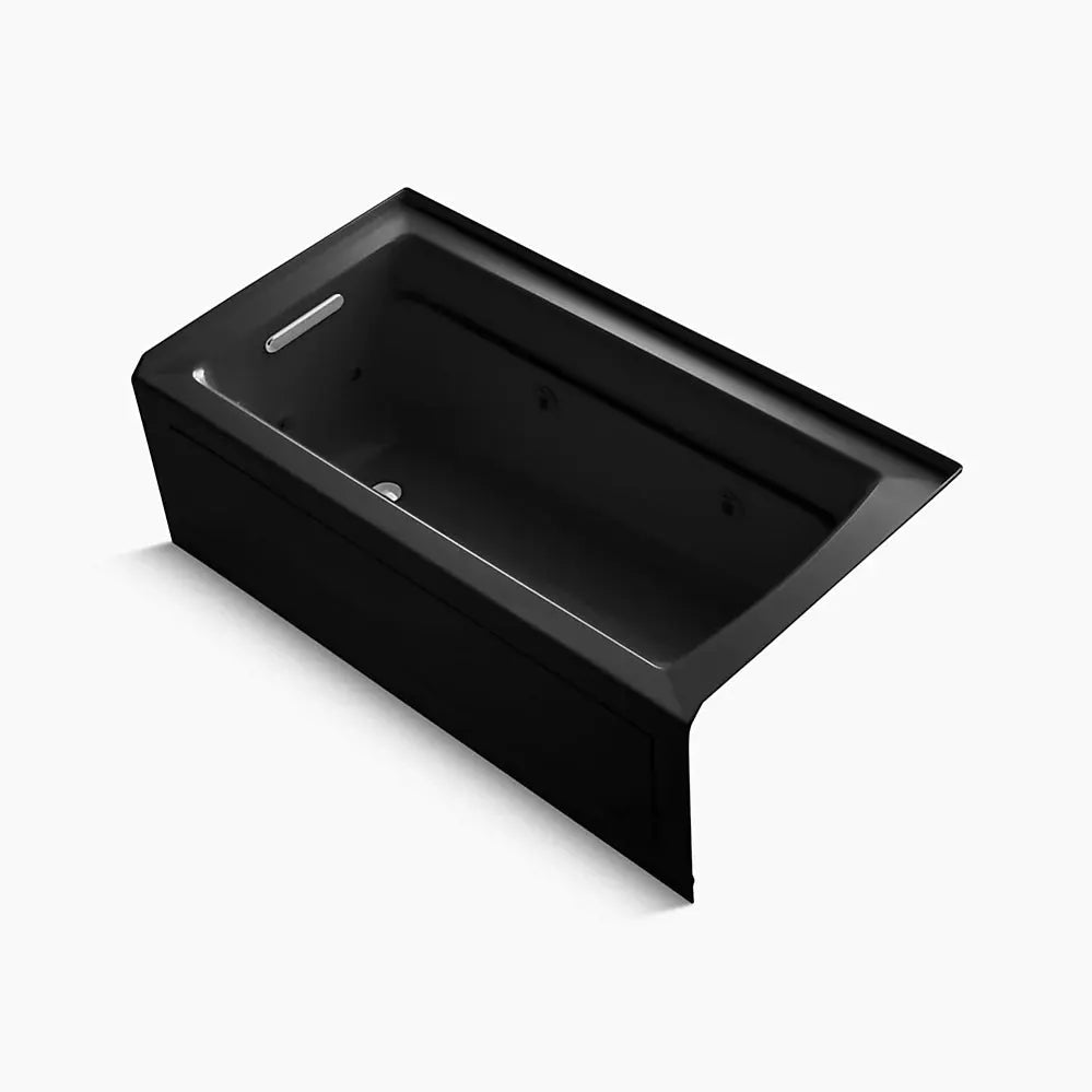 Kohler Archer 60" x 32" alcove heated whirlpool bath, left drain K-1122-HL-7 - Plumbing Market