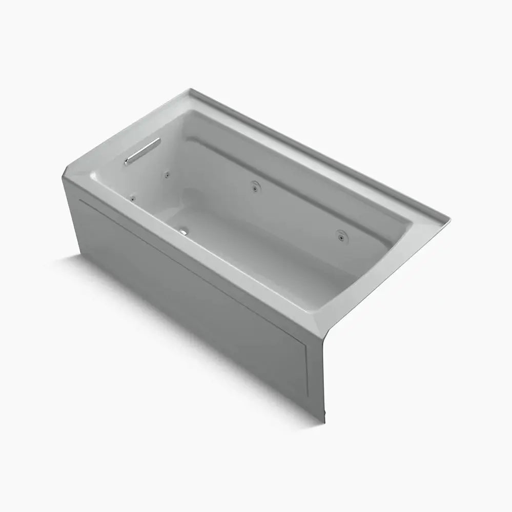Kohler Archer 60" x 32" alcove heated whirlpool bath, left drain K-1122-HL-95 - Plumbing Market