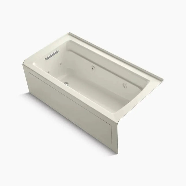 Kohler Archer 60" x 32" alcove heated whirlpool bath, left drain K-1122-HL-96 - Plumbing Market