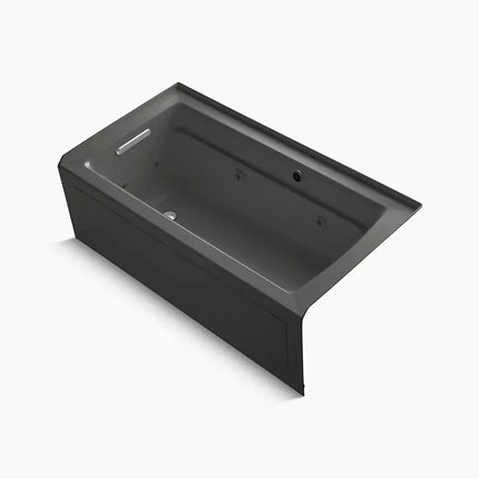 Kohler Archer 60" x 32" alcove whirlpool bath with Bask heated surface, alcove left drain K-1122-LAW-58 - Plumbing Market