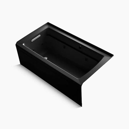 Kohler Archer 60" x 32" alcove whirlpool bath with Bask heated surface, alcove left drain K-1122-LAW-7 - Plumbing Market