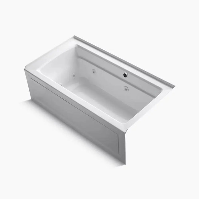 Kohler Archer 60" x 32" alcove whirlpool bath with Bask heated surface, right drain K-1122-RAW-0 - Plumbing Market