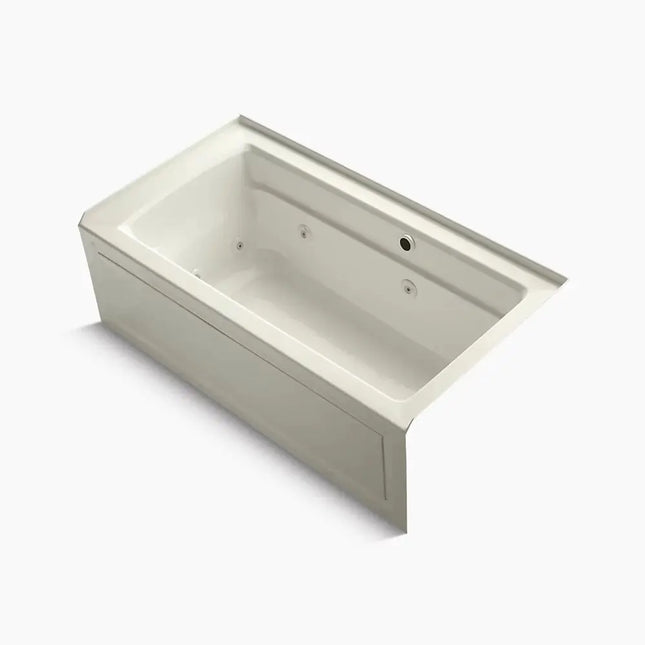 Kohler Archer 60" x 32" alcove whirlpool bath with Bask heated surface, right drain K-1122-RAW-96 - Plumbing Market
