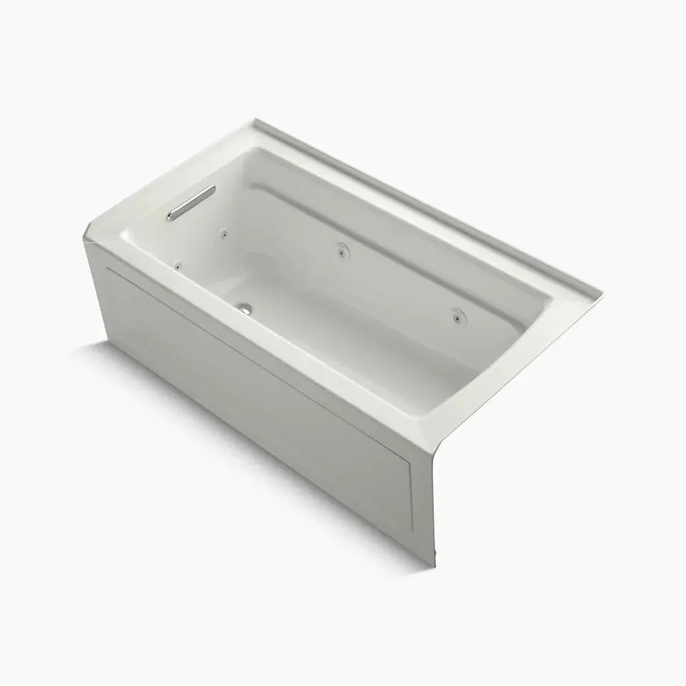 Kohler Archer 60" x 32" alcove whirlpool bath, left drain K-1122-LA-NY - Plumbing Market