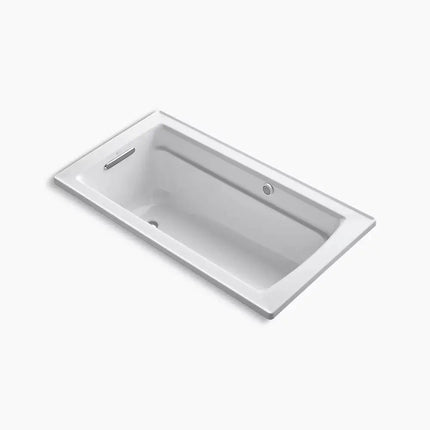 Kohler Archer 60" x 32" drop-in Heated BubbleMassage air bath with Bask heated surface K-1122-GHW-0 - Plumbing Market