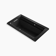 Kohler Archer 60" x 32" drop-in Heated BubbleMassage air bath with Bask heated surface K-1122-GHW-7 - Plumbing Market