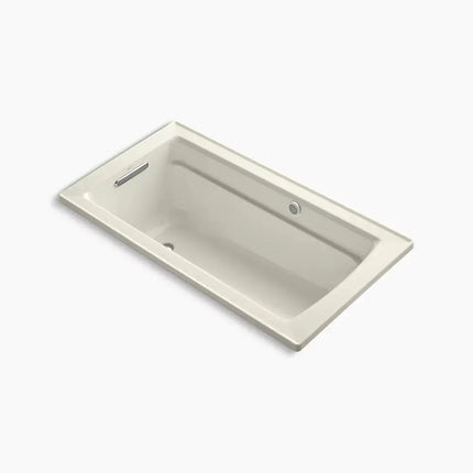 Kohler Archer 60" x 32" drop-in Heated BubbleMassage air bath with Bask heated surface K-1122-GHW-96 - Plumbing Market