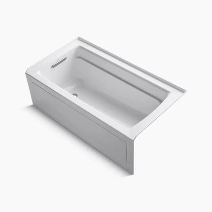 Kohler Archer 60" x 32" integral apron Heated BubbleMassage air bath with Bask heated surface and left-hand drain K-1122-GHLAW-0 - Plumbing Market
