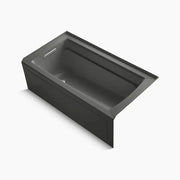 Kohler Archer 60" x 32" integral apron Heated BubbleMassage air bath with Bask heated surface and left-hand drain K-1122-GHLAW-58 - Plumbing Market