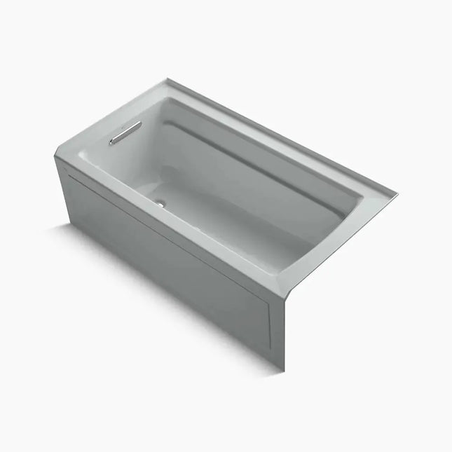 Kohler Archer 60" x 32" integral apron Heated BubbleMassage air bath with Bask heated surface and left-hand drain K-1122-GHLAW-95 - Plumbing Market