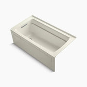 Kohler Archer 60" x 32" integral apron Heated BubbleMassage air bath with Bask heated surface and left-hand drain K-1122-GHLAW-96 - Plumbing Market