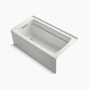 Kohler Archer 60" x 32" integral apron Heated BubbleMassage air bath with Bask heated surface and left-hand drain K-1122-GHLAW-NY - Plumbing Market