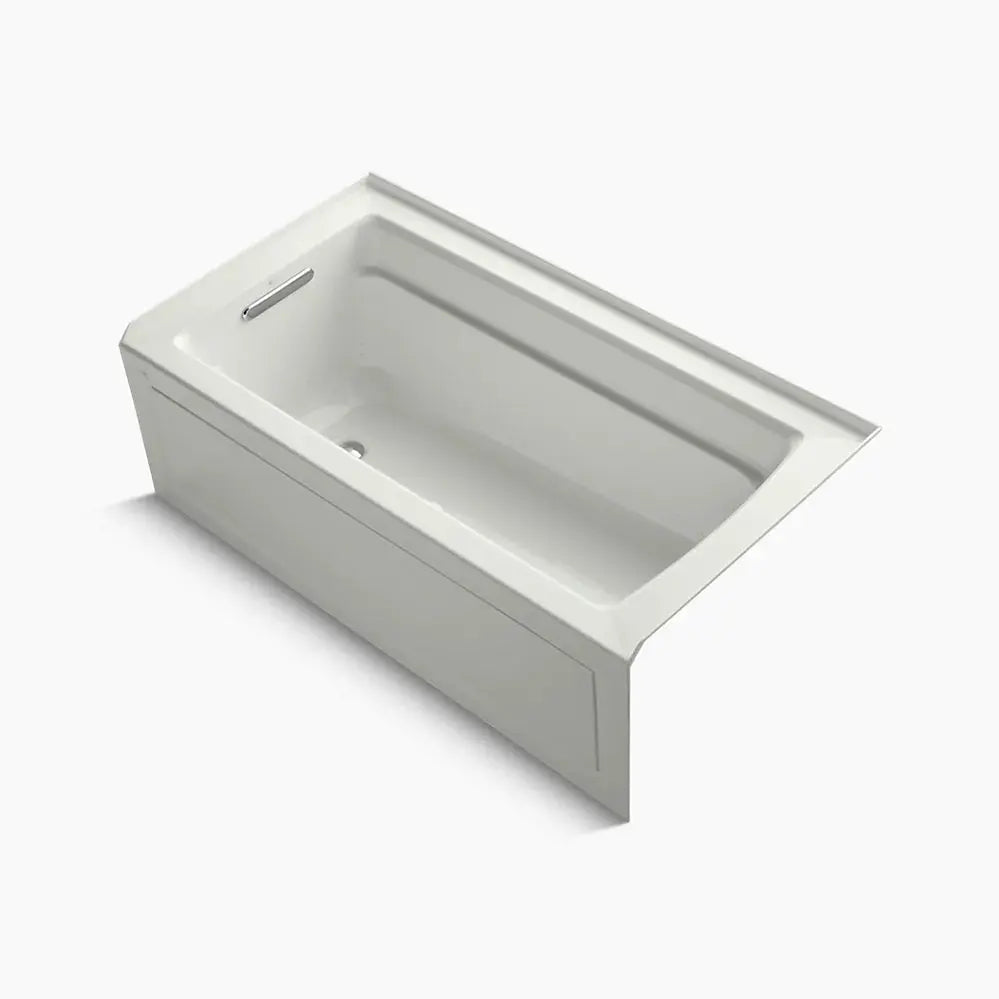 Kohler Archer 60" x 32" integral apron Heated BubbleMassage air bath with Bask heated surface and left-hand drain K-1122-GHLAW-NY - Plumbing Market