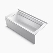 Kohler Archer 66" x 32" alcove Heated BubbleMassage air bath with Bask heated surface, left drain K-1949-GHLAW-0 - Plumbing Market