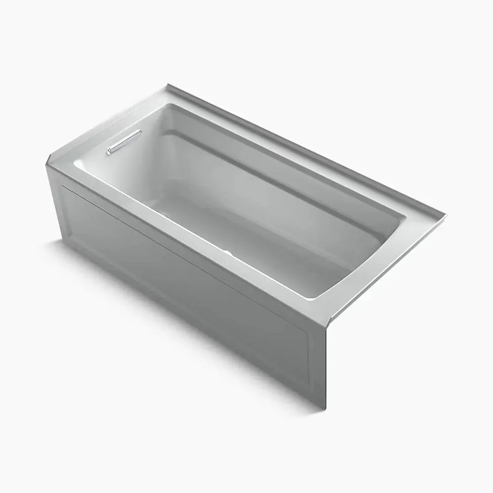 Kohler Archer 66" x 32" alcove Heated BubbleMassage air bath with Bask heated surface, left drain K-1949-GHLAW-95 - Plumbing Market