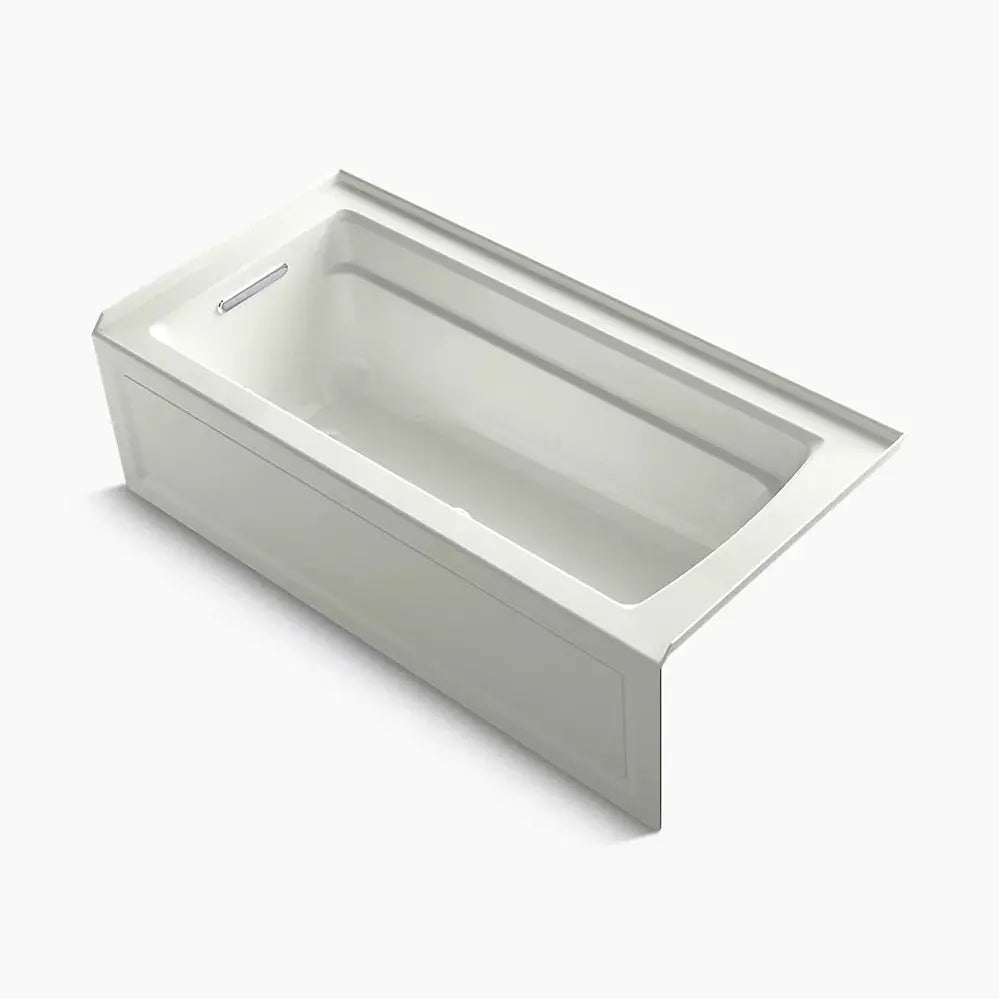 Kohler Archer 66" x 32" alcove Heated BubbleMassage air bath with Bask heated surface, left drain K-1949-GHLAW-NY - Plumbing Market
