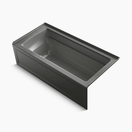Kohler Archer 66" x 32" alcove Heated BubbleMassage air bath with Bask heated surface, right drain K-1949-GHRAW-58 - Plumbing Market
