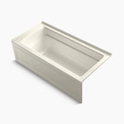 Kohler Archer 66" x 32" alcove Heated BubbleMassage air bath with Bask heated surface, right drain K-1949-GHRAW-96 - Plumbing Market