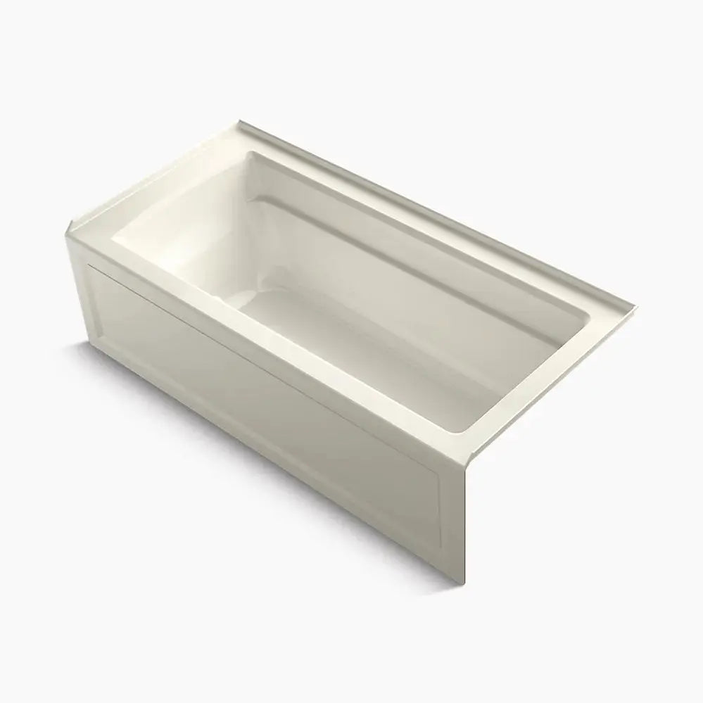 Kohler Archer 66" x 32" alcove Heated BubbleMassage air bath with Bask heated surface, right drain K-1949-GHRAW-96 - Plumbing Market