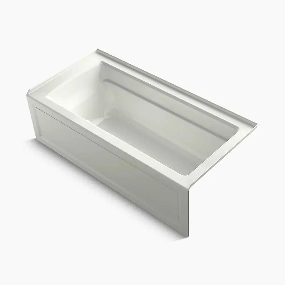 Kohler Archer 66" x 32" alcove Heated BubbleMassage air bath with Bask heated surface, right drain K-1949-GHRAW-NY - Plumbing Market