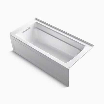 Kohler Archer 66" x 32" alcove Heated BubbleMassage air bath, left drain K-1949-GHLA-0 - Plumbing Market