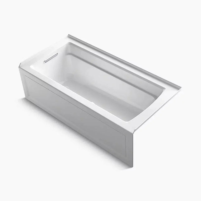 Kohler Archer 66" x 32" alcove Heated BubbleMassage air bath, left drain K-1949-GHLA-0 - Plumbing Market