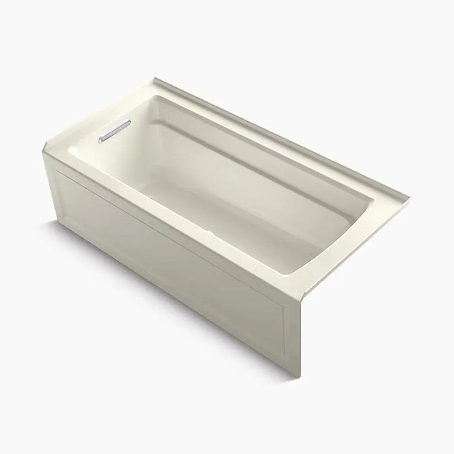 Kohler Archer 66" x 32" alcove Heated BubbleMassage air bath, left drain K-1949-GHLA-96 - Plumbing Market