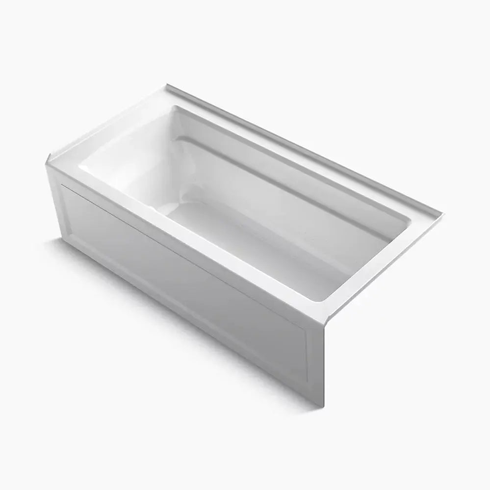 Kohler Archer 66" x 32" alcove Heated BubbleMassage air bath, right drain K-1949-GHRA-0 - Plumbing Market