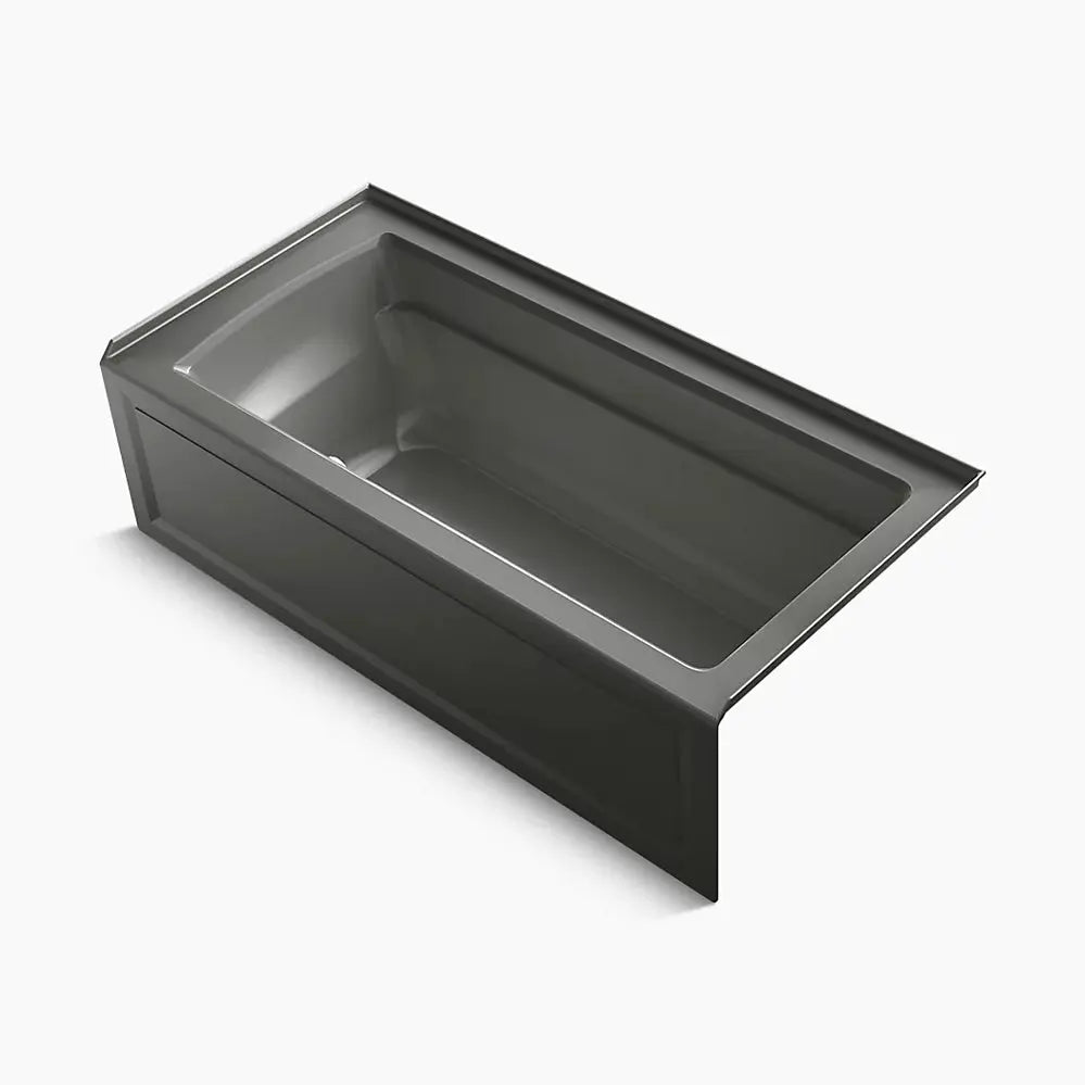 Kohler Archer 66" x 32" alcove Heated BubbleMassage air bath, right drain K-1949-GHRA-58 - Plumbing Market