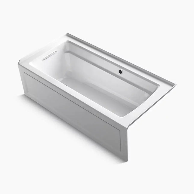 Kohler Archer 66" x 32" alcove bath with Bask heated surface, left drain K-1948-LAW-0 - Plumbing Market