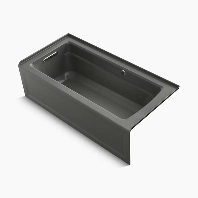 Kohler Archer 66" x 32" alcove bath with Bask heated surface, left drain K-1948-LAW-58 - Plumbing Market