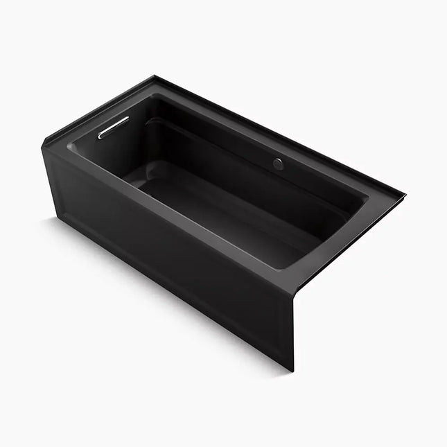 Kohler Archer 66" x 32" alcove bath with Bask heated surface, left drain K-1948-LAW-7 - Plumbing Market