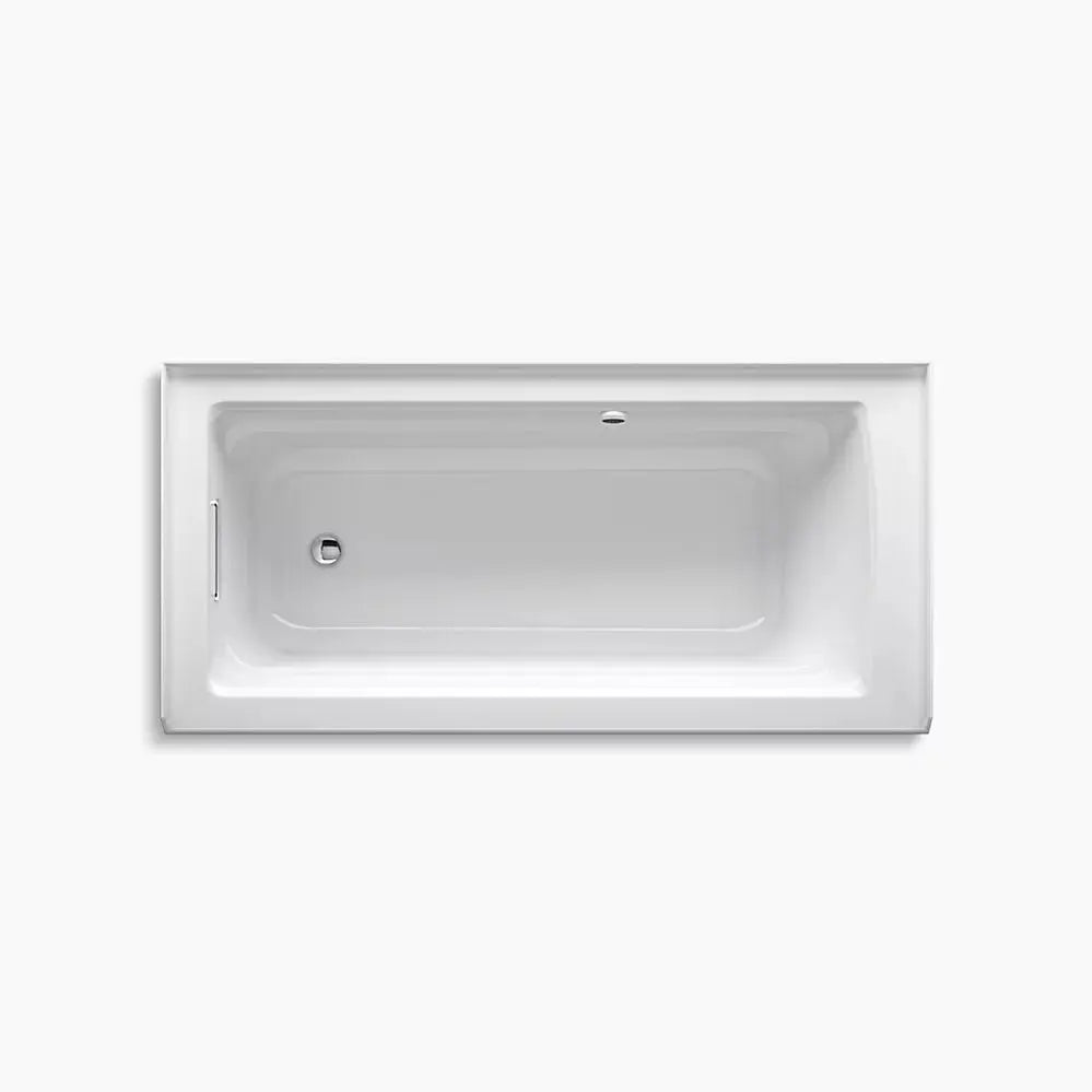 Kohler Archer 66" x 32" alcove bath with Bask heated surface, left drain K-1948-LAW-7 - Plumbing Market