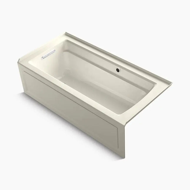 Kohler Archer 66" x 32" alcove bath with Bask heated surface, left drain K-1948-LAW-96 - Plumbing Market