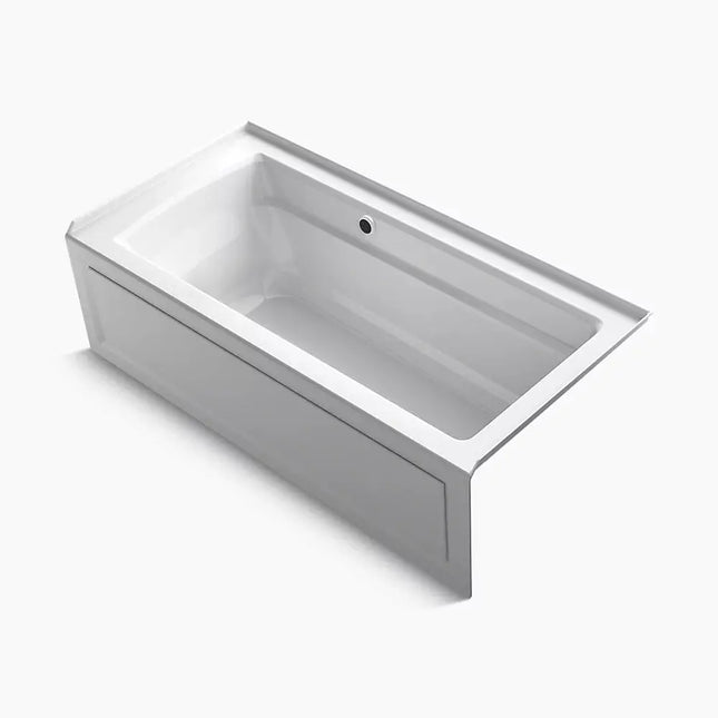 Kohler Archer 66" x 32" alcove bath with Bask heated surface, right drain K-1948-RAW-0 - Plumbing Market