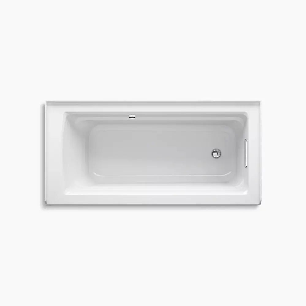 Kohler Archer 66" x 32" alcove bath with Bask heated surface, right drain K-1948-RAW-95 - Plumbing Market