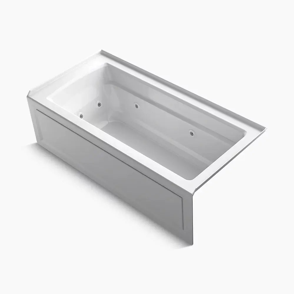 Kohler Archer 66" x 32" alcove heated whirlpool, right drain K-1949-HRA-0 - Plumbing Market