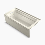 Kohler Archer 66" x 32" alcove whirlpool bath with Bask heated surface, left drain K-1949-LAW-96 - Plumbing Market