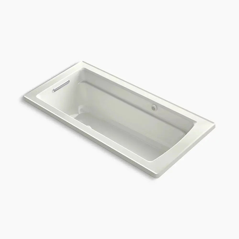 Kohler Archer 66" x 32" drop-in Heated BubbleMassage air bath with Bask heated surface K-1949-GHW-NY - Plumbing Market