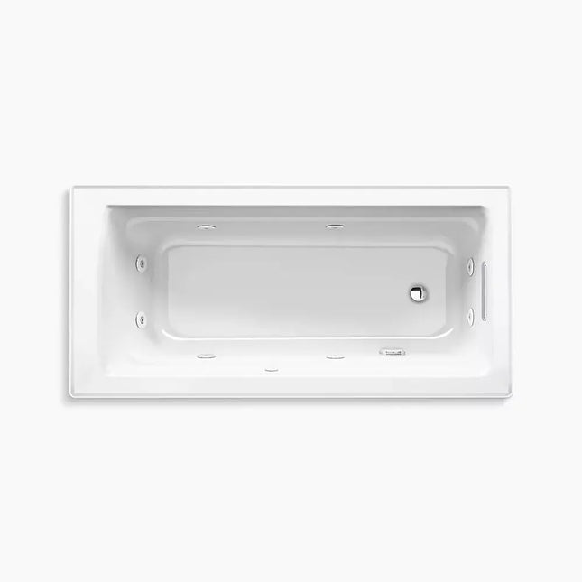 Kohler Archer 66" x 32" drop-in heated whirlpool bath K-1949-H-0 - Plumbing Market