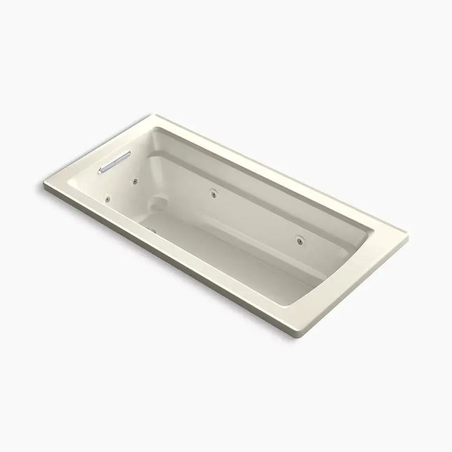 Kohler Archer 66" x 32" drop-in heated whirlpool bath K-1949-H-96 - Plumbing Market
